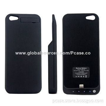 Battery charging case for iPhone 5/5C/5S, with 2,200mAh power capacity